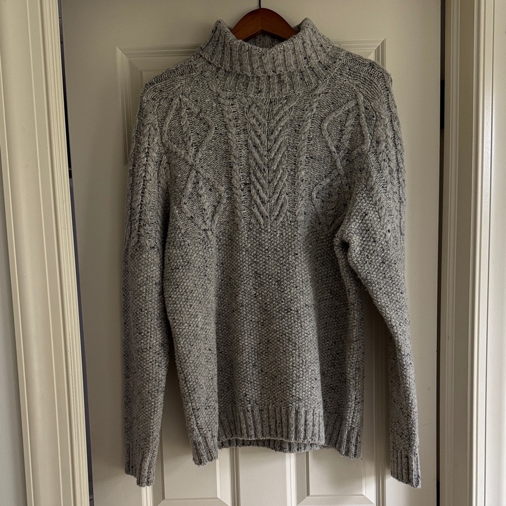 Bonobos Heather Gray Cable Knit Sweater
